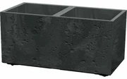 Kvetináč SIERRA CASE BETON EFFECT 57,7 cm, čierna, S
