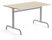 Stôl PLURAL, 1200x700x600 mm, HPL - breza, strieborná