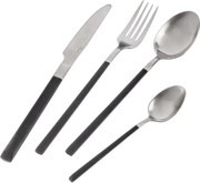 Čierny/v striebornej farbe antikoro príbor 24 ks Skandi – Orion
