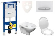 Cenovo zvýhodnený závesný WC set Geberit do ľahkých stien / predstenová montáž + WC S-Line S-line Pro 111.355.00.5ND8