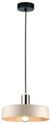 Luster na lanku LATTE 1xE27/60W/230V béžová/čierna/lesklý chróm