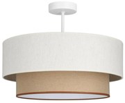 Prisadený luster NATIA 1xE27/60W/230V biela/hnedá