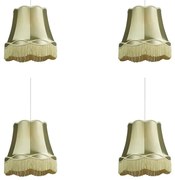 Sada 4 retro závesných svietidiel zelená 45 cm - Granny