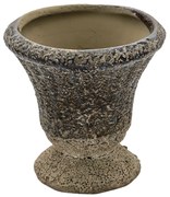 Keramický šedý kvetináč v antickom štýle Declan - Ø 9*9 cm