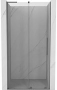 Mexen Velar L, posuvné sprchové dvere do otvoru 120 cm, 8mm číre sklo, brúsený grafit, 871-120-003-01-95