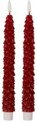 Set 2ks vínová úzka sviečka stromček Led Candle - Ø 2*25 cm / 2*AAA