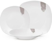 BerlingerHaus 18-dielna súprava tanierov Taupe, biela-sivá
