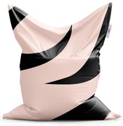 Sablio Sedací vak Ružový vzor zebry - 150x100 cm