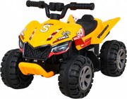 Ramiz Najrýchlejšia batériová štvorkolka pre deti Žltá + 25W motor