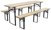 Pivný set stôl + lavičky DORTMUND Standard3 (stôl 175x46x77 cm, 2x)