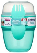 SISTEMA Box na jogurt a müsli, 2 komory + lyžica, SISTEMA, mix farieb Farba škatuliek SISTEMA: Zelená