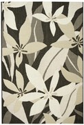 Šnúrkový koberec Foggia 16701/690 - kvety krém / antracit