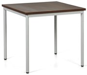 Jedálenský stôl TRIVIA, 80x80 cm, sivá podnož, orech