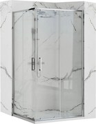 Rea Punto, sprchový kút s posuvnými dverami 100 (dvere) x 80 (dvere) x 190 cm, 5mm číre sklo, chrómový profil, REA-K1889