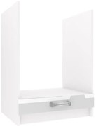 Kuchynská skrinka Belini spodná pre vstavanú rúru 60 cm biely lesk bez pracovnej dosky INF SDP60/0/WT/W/0/D