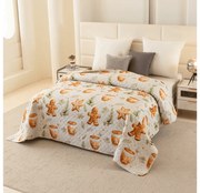 Prehoz na posteľ WINTER GINGERMAN, biely Rozmer: 170 x 210 cm