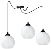Závesné svietidlo Costa Spider, 3x biele sklenené tienidlo, b