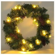 Solight 1V239 - LED Vonkajší vianočný veniec 15xLED/3xAA IP44