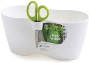 Kvetináč s nožnicami LIMES DUBLO biely 25cm