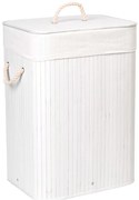Kôš na bielizeň bambusový 80 l biely