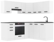 Kuchynská linka Belini Premium Full Version 380 cm biely mat s pracovnou doskou SARAH