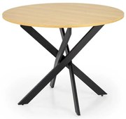 Jedálenský stôl Waylon, dub zlatý / čierna