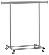 Jurhan Stojan na oblečenie INEZ na kolieskach, max. 90 kg, 83,5x45x160cm, strieborná