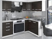 Kuchynská linka Belini 300 cm eben kráľovský s pracovnou doskou Armin  TOR ARMIN/2/WT/HK/0/U