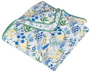 Zeleno-modrý prešívaný pléd 220x230 cm Tilly Floral – Catherine Lansfield
