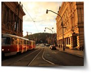 Sablio Plagát Električka v historickom meste - 60x40 cm