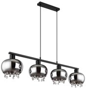 Globo 15839-4H - Luster na lanku CORRY 4xE27/9W/230V čierna
