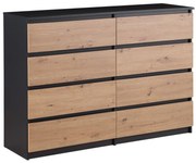 Komoda Houseland Malwax 01 dub artisan/antracitovo sivá