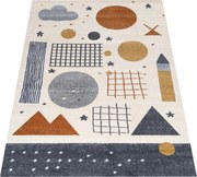 DY Detský farebný koberec s geometrickými vzormi Lovi 01 Rozmer: 160x220 cm