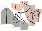 Obraz - Woman body line art N⁰2 (150x105 cm)