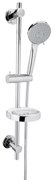 Invena Milos, sprchový stĺp na prísavky 70cm, 3-funkčná sprchová hlavica, chrómová , INV-AU-21-P01-L