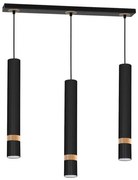 Luster na lanku JOKER BLACK WOOD 3xGU10/8W/230V