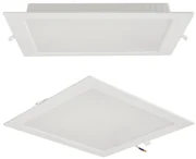 BERGE Štvorcový LED panel zapustený biely - 24W - PC - neutrálna biela