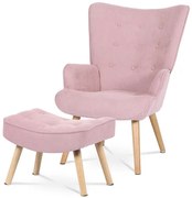 Autronic BONTEC Kreslo ušiak, modrá látka, AK-302 BLUE2 Farba: Ružová