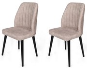 Súprava jedálenských stoličiek Alfa Cream and Black, 2 ks