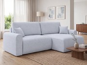 Rozkladacia obojstranná sedacia súprava do L NORDEN PAROS 250x140 cm, svetlosivá