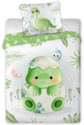 DETSKÉ BAVLNENÉ OBLIEČKY DINOSAURS 100X135 CM, 1KS 40X60 CM VZOROVANÉ