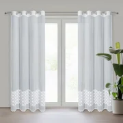 ZÁCLONA NA KRÚŽKOCH EVA MINGE LIWIA 140X250 CM BIELA