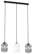 Luster na lanku VERDI 3xE27/15W/230V čierna/šedá/biela