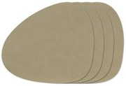 Asymetrické stolové prestierania z kože Curve, 4 ks