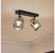 Brilagi - Bodové svietidlo HYGGE 2xE14/15W/230V čierna/dymová