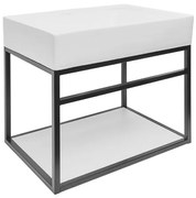 Konštrukcia s umývadlom Naturel Industrial 59x45x45 cm čierna matná KONZOLEUM60BU