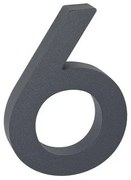 Hliníkové číslo 6 3D štruktúrovaný povrch RN.100LV.6.AL.AM.3D