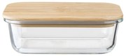 Florina Sklenená dóza s bambusovým vekom Clavato, 630 ml, S