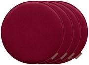 Magma Podložka na sedenie Avaro, 4 kusy (okrúhly tvar, vínová)  (100247989)