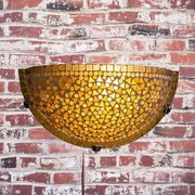 Mosaic orient lampa nástenná s vypínačom Moon AMBER 30*17